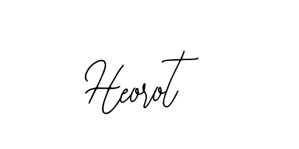 Use a signature maker to create a handwritten signature online. With this signature software, you can design (Bearetta-2O07w) your own signature for name Heorot. Heorot signature style 12 images and pictures png