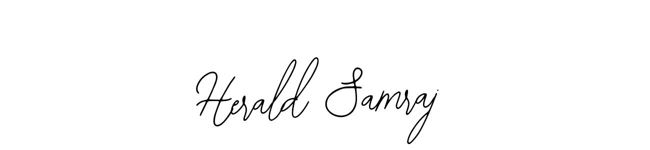 Also You can easily find your signature by using the search form. We will create Herald Samraj name handwritten signature images for you free of cost using Bearetta-2O07w sign style. Herald Samraj signature style 12 images and pictures png
