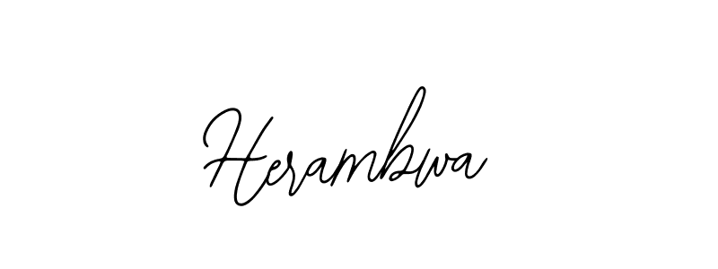 You should practise on your own different ways (Bearetta-2O07w) to write your name (Herambwa) in signature. don't let someone else do it for you. Herambwa signature style 12 images and pictures png