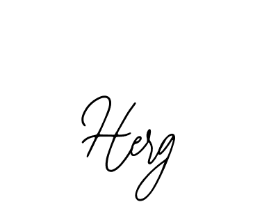 Use a signature maker to create a handwritten signature online. With this signature software, you can design (Bearetta-2O07w) your own signature for name Herg. Herg signature style 12 images and pictures png