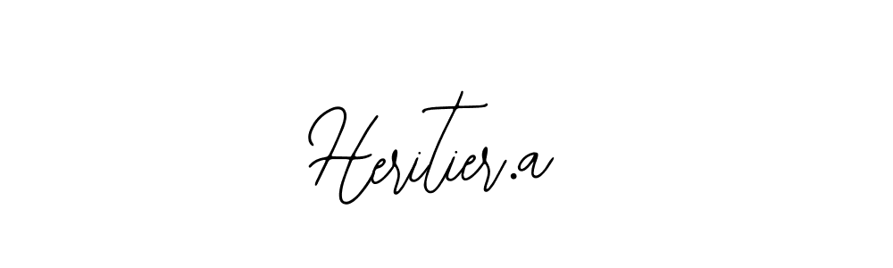 The best way (Bearetta-2O07w) to make a short signature is to pick only two or three words in your name. The name Heritier.a include a total of six letters. For converting this name. Heritier.a signature style 12 images and pictures png
