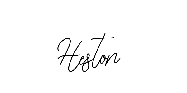 Use a signature maker to create a handwritten signature online. With this signature software, you can design (Bearetta-2O07w) your own signature for name Heston. Heston signature style 12 images and pictures png
