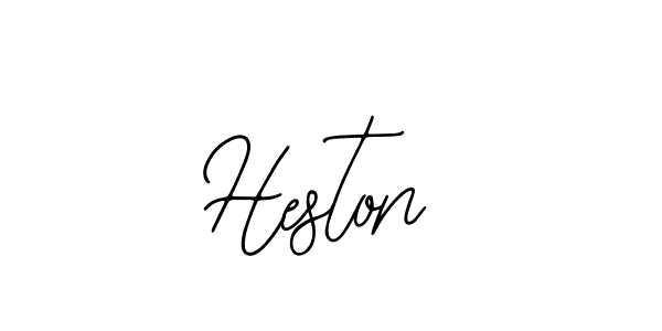 How to make Heston name signature. Use Bearetta-2O07w style for creating short signs online. This is the latest handwritten sign. Heston signature style 12 images and pictures png