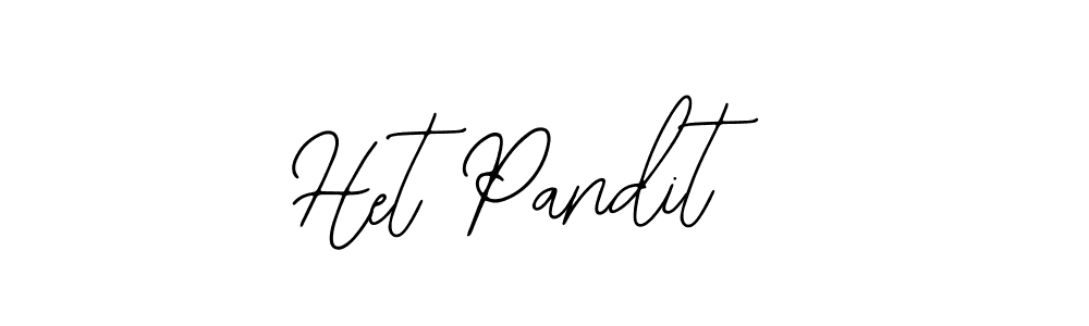 Design your own signature with our free online signature maker. With this signature software, you can create a handwritten (Bearetta-2O07w) signature for name Het Pandit. Het Pandit signature style 12 images and pictures png