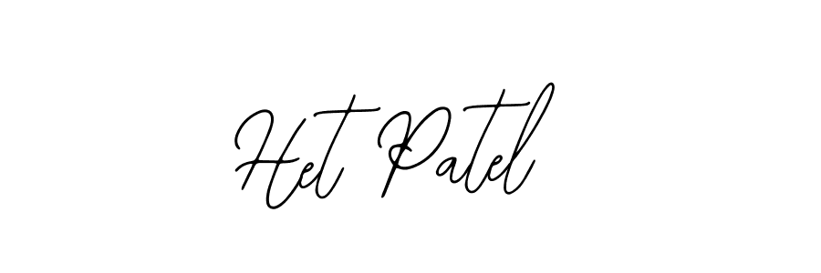 Also You can easily find your signature by using the search form. We will create Het Patel name handwritten signature images for you free of cost using Bearetta-2O07w sign style. Het Patel signature style 12 images and pictures png