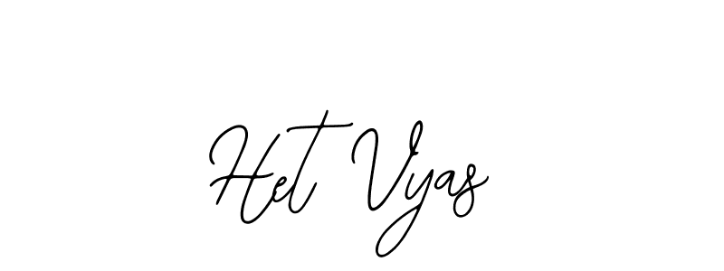 The best way (Bearetta-2O07w) to make a short signature is to pick only two or three words in your name. The name Het Vyas include a total of six letters. For converting this name. Het Vyas signature style 12 images and pictures png