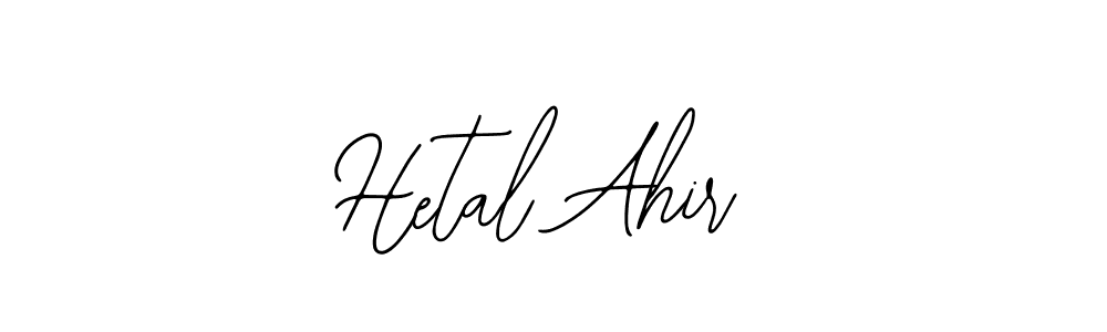 How to make Hetal Ahir signature? Bearetta-2O07w is a professional autograph style. Create handwritten signature for Hetal Ahir name. Hetal Ahir signature style 12 images and pictures png