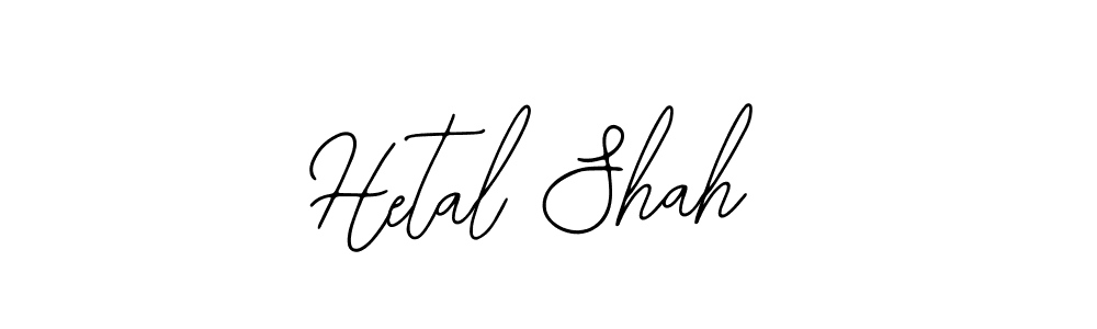 How to make Hetal Shah name signature. Use Bearetta-2O07w style for creating short signs online. This is the latest handwritten sign. Hetal Shah signature style 12 images and pictures png