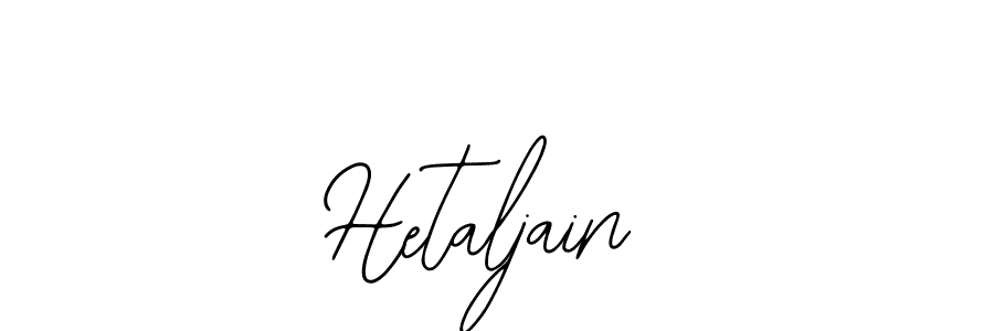 Use a signature maker to create a handwritten signature online. With this signature software, you can design (Bearetta-2O07w) your own signature for name Hetaljain. Hetaljain signature style 12 images and pictures png