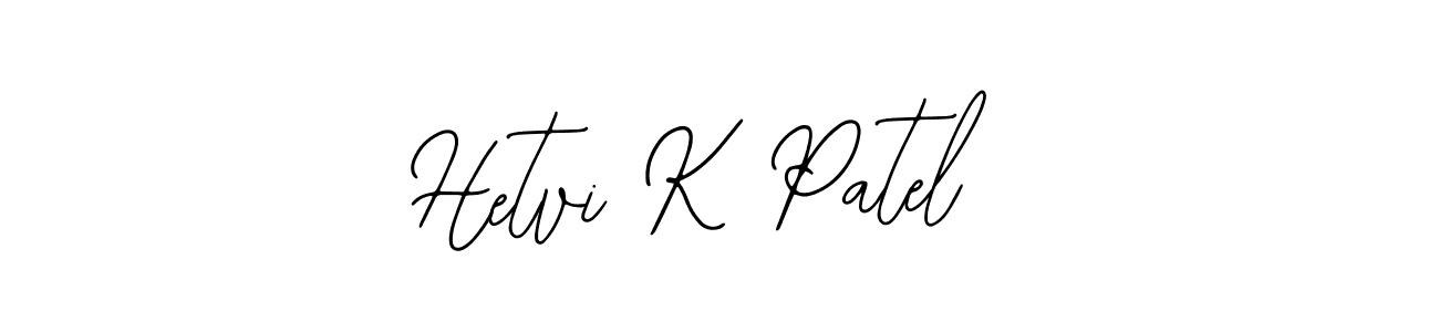 How to make Hetvi K Patel signature? Bearetta-2O07w is a professional autograph style. Create handwritten signature for Hetvi K Patel name. Hetvi K Patel signature style 12 images and pictures png