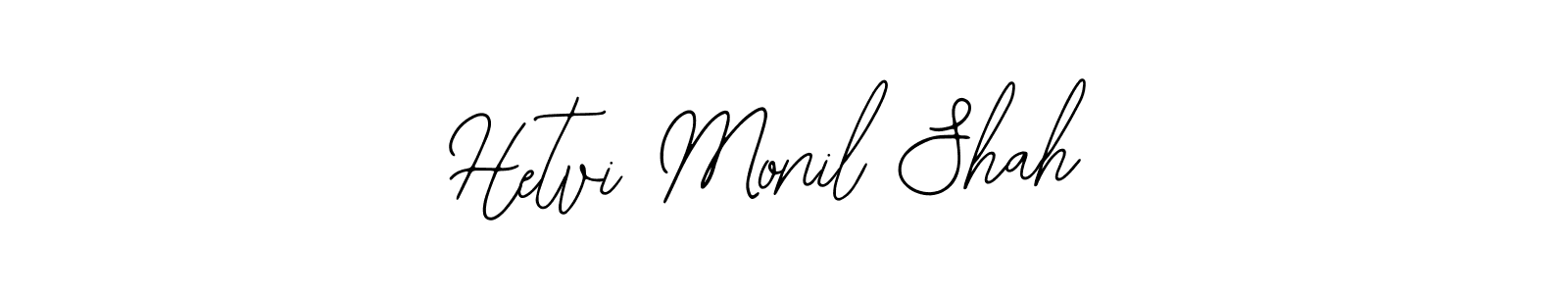 Also You can easily find your signature by using the search form. We will create Hetvi Monil Shah name handwritten signature images for you free of cost using Bearetta-2O07w sign style. Hetvi Monil Shah signature style 12 images and pictures png