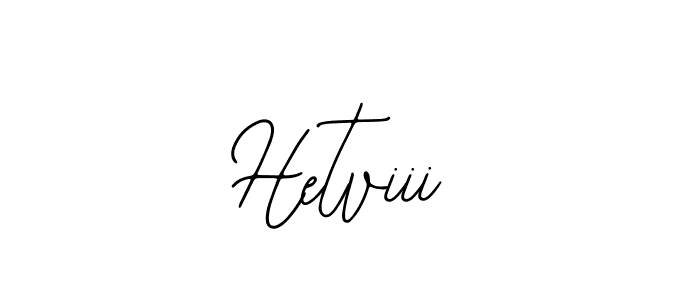 How to make Hetviii name signature. Use Bearetta-2O07w style for creating short signs online. This is the latest handwritten sign. Hetviii signature style 12 images and pictures png
