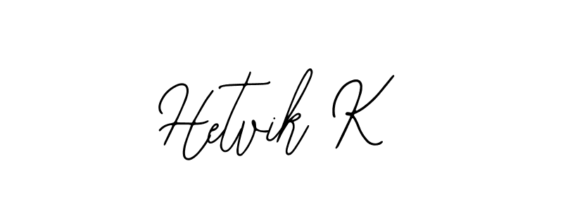 Create a beautiful signature design for name Hetvik K. With this signature (Bearetta-2O07w) fonts, you can make a handwritten signature for free. Hetvik K signature style 12 images and pictures png