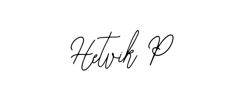 Similarly Bearetta-2O07w is the best handwritten signature design. Signature creator online .You can use it as an online autograph creator for name Hetvik P. Hetvik P signature style 12 images and pictures png