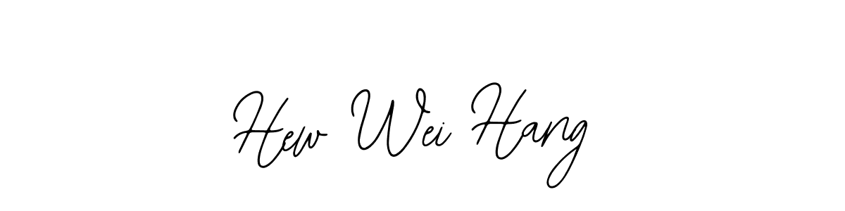 Bearetta-2O07w is a professional signature style that is perfect for those who want to add a touch of class to their signature. It is also a great choice for those who want to make their signature more unique. Get Hew Wei Hang name to fancy signature for free. Hew Wei Hang signature style 12 images and pictures png