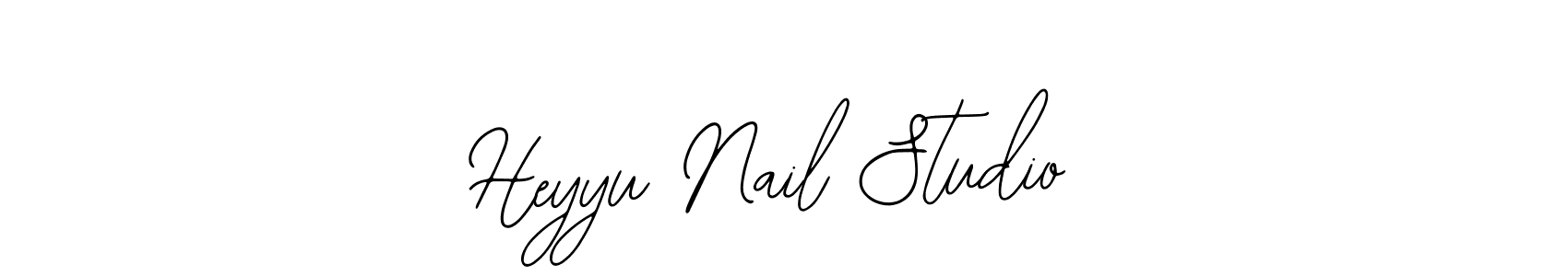 The best way (Bearetta-2O07w) to make a short signature is to pick only two or three words in your name. The name Heyyu Nail Studio include a total of six letters. For converting this name. Heyyu Nail Studio signature style 12 images and pictures png