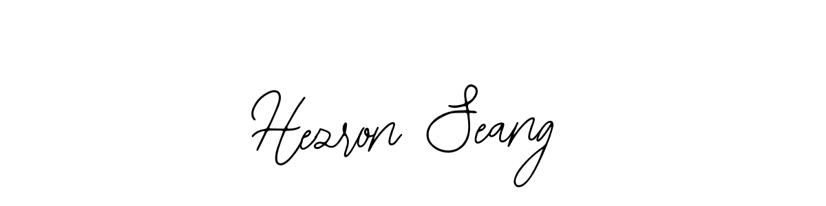 How to make Hezron Seang name signature. Use Bearetta-2O07w style for creating short signs online. This is the latest handwritten sign. Hezron Seang signature style 12 images and pictures png