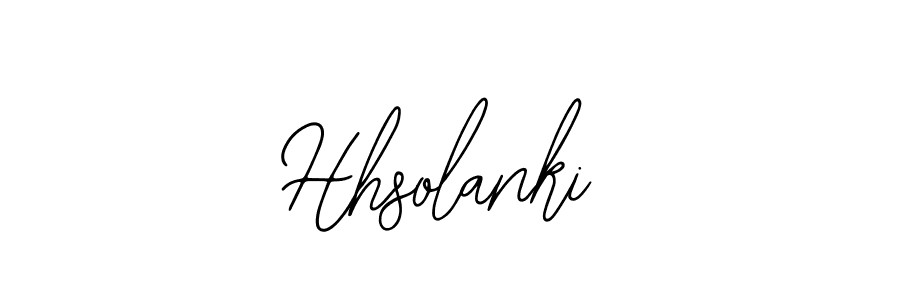 Create a beautiful signature design for name Hhsolanki. With this signature (Bearetta-2O07w) fonts, you can make a handwritten signature for free. Hhsolanki signature style 12 images and pictures png