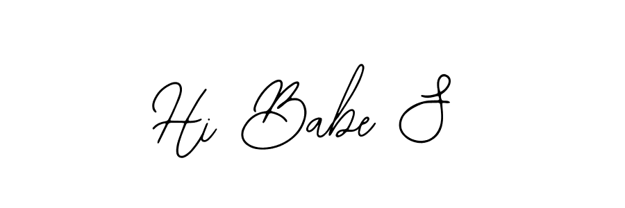 Use a signature maker to create a handwritten signature online. With this signature software, you can design (Bearetta-2O07w) your own signature for name Hi Babe S. Hi Babe S signature style 12 images and pictures png