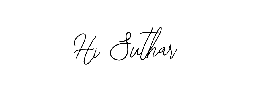 Design your own signature with our free online signature maker. With this signature software, you can create a handwritten (Bearetta-2O07w) signature for name Hi Suthar. Hi Suthar signature style 12 images and pictures png