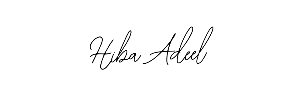 The best way (Bearetta-2O07w) to make a short signature is to pick only two or three words in your name. The name Hiba Adeel include a total of six letters. For converting this name. Hiba Adeel signature style 12 images and pictures png