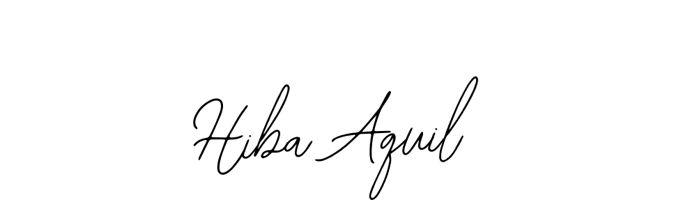 Use a signature maker to create a handwritten signature online. With this signature software, you can design (Bearetta-2O07w) your own signature for name Hiba Aquil. Hiba Aquil signature style 12 images and pictures png