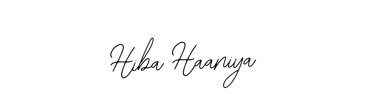 Use a signature maker to create a handwritten signature online. With this signature software, you can design (Bearetta-2O07w) your own signature for name Hiba Haaniya. Hiba Haaniya signature style 12 images and pictures png