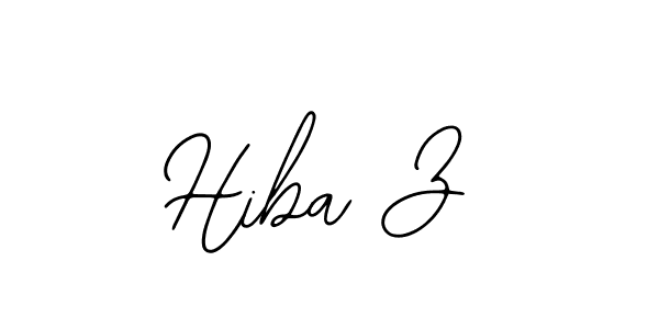 How to make Hiba Z name signature. Use Bearetta-2O07w style for creating short signs online. This is the latest handwritten sign. Hiba Z signature style 12 images and pictures png