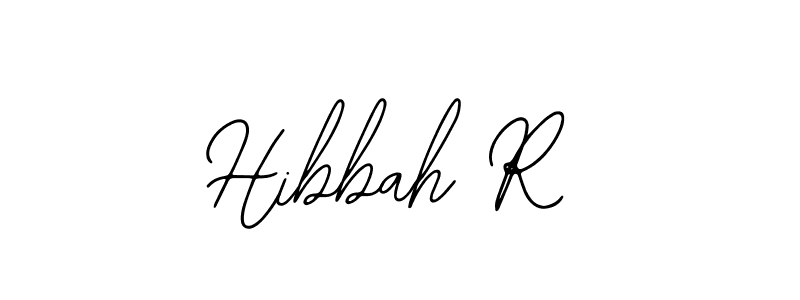 Bearetta-2O07w is a professional signature style that is perfect for those who want to add a touch of class to their signature. It is also a great choice for those who want to make their signature more unique. Get Hibbah R name to fancy signature for free. Hibbah R signature style 12 images and pictures png