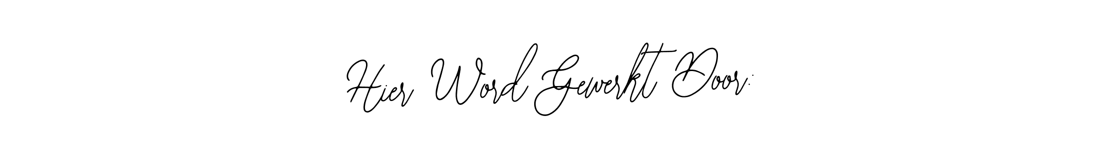 Design your own signature with our free online signature maker. With this signature software, you can create a handwritten (Bearetta-2O07w) signature for name Hier Word Gewerkt Door:. Hier Word Gewerkt Door: signature style 12 images and pictures png