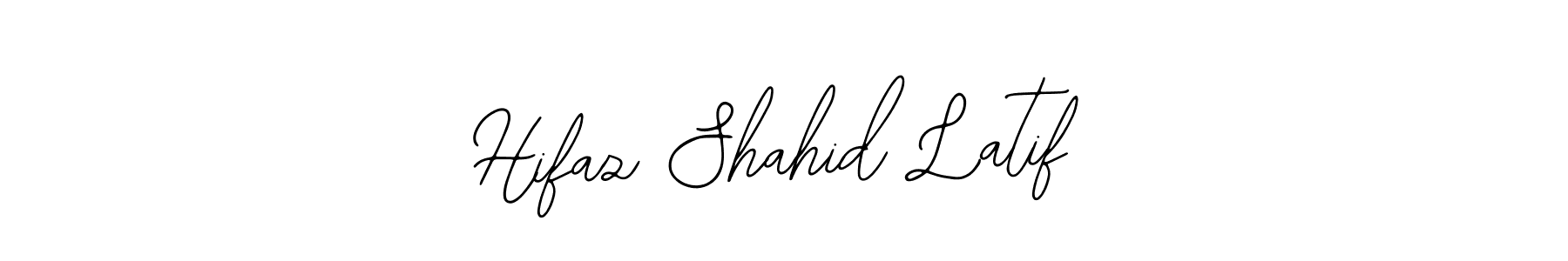 if you are searching for the best signature style for your name Hifaz Shahid Latif. so please give up your signature search. here we have designed multiple signature styles  using Bearetta-2O07w. Hifaz Shahid Latif signature style 12 images and pictures png