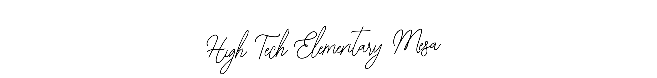 How to make High Tech Elementary Mesa name signature. Use Bearetta-2O07w style for creating short signs online. This is the latest handwritten sign. High Tech Elementary Mesa signature style 12 images and pictures png