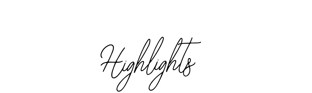 It looks lik you need a new signature style for name Highlights. Design unique handwritten (Bearetta-2O07w) signature with our free signature maker in just a few clicks. Highlights signature style 12 images and pictures png