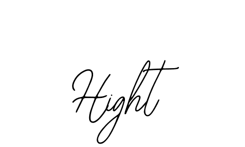 Design your own signature with our free online signature maker. With this signature software, you can create a handwritten (Bearetta-2O07w) signature for name Hight. Hight signature style 12 images and pictures png