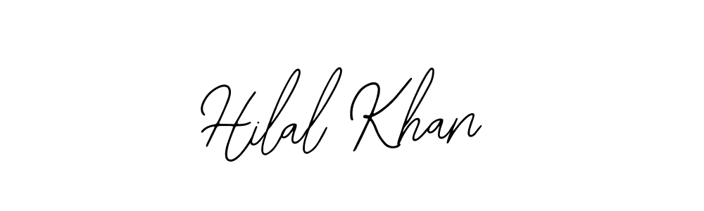 Use a signature maker to create a handwritten signature online. With this signature software, you can design (Bearetta-2O07w) your own signature for name Hilal Khan. Hilal Khan signature style 12 images and pictures png