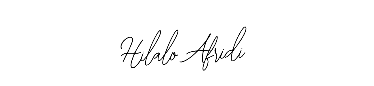 Use a signature maker to create a handwritten signature online. With this signature software, you can design (Bearetta-2O07w) your own signature for name Hilalo Afridi. Hilalo Afridi signature style 12 images and pictures png