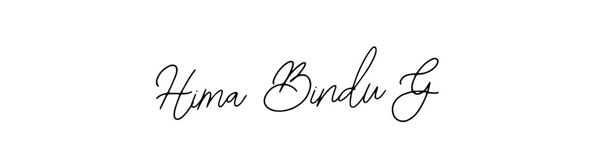 You should practise on your own different ways (Bearetta-2O07w) to write your name (Hima Bindu G) in signature. don't let someone else do it for you. Hima Bindu G signature style 12 images and pictures png
