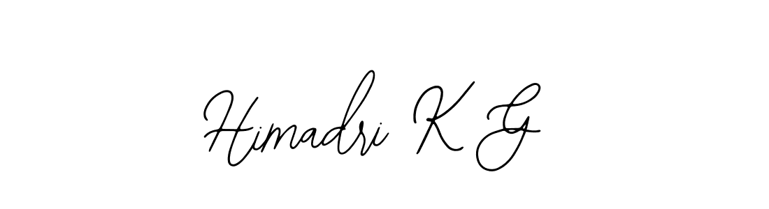 How to make Himadri K G name signature. Use Bearetta-2O07w style for creating short signs online. This is the latest handwritten sign. Himadri K G signature style 12 images and pictures png