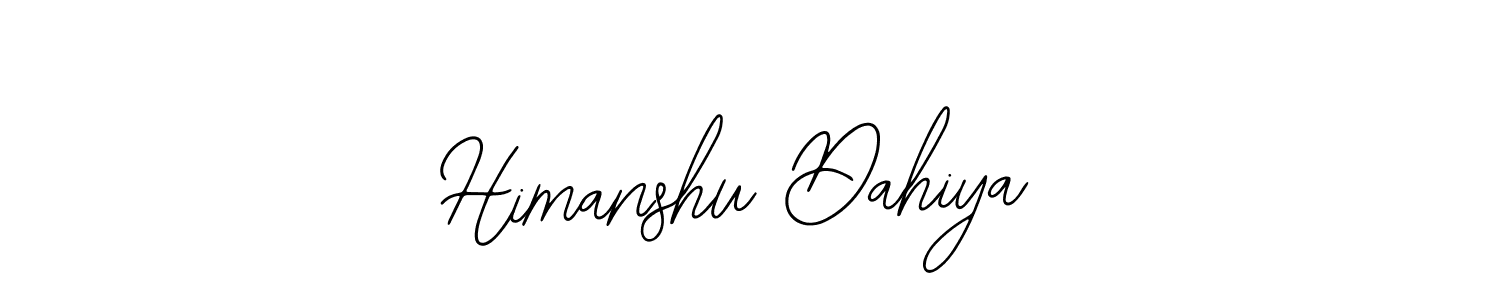 How to make Himanshu Dahiya name signature. Use Bearetta-2O07w style for creating short signs online. This is the latest handwritten sign. Himanshu Dahiya signature style 12 images and pictures png