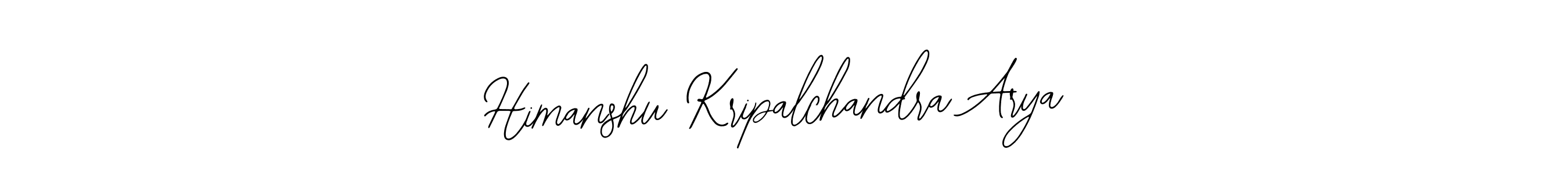 How to make Himanshu Kripalchandra Arya name signature. Use Bearetta-2O07w style for creating short signs online. This is the latest handwritten sign. Himanshu Kripalchandra Arya signature style 12 images and pictures png