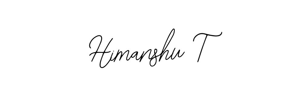 You should practise on your own different ways (Bearetta-2O07w) to write your name (Himanshu T) in signature. don't let someone else do it for you. Himanshu T signature style 12 images and pictures png