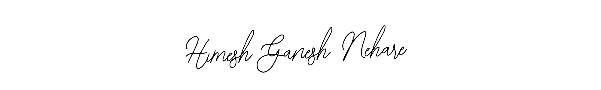 Bearetta-2O07w is a professional signature style that is perfect for those who want to add a touch of class to their signature. It is also a great choice for those who want to make their signature more unique. Get Himesh Ganesh Nehare name to fancy signature for free. Himesh Ganesh Nehare signature style 12 images and pictures png
