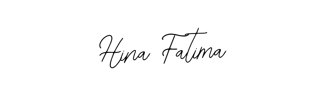 How to make Hina Fatima name signature. Use Bearetta-2O07w style for creating short signs online. This is the latest handwritten sign. Hina Fatima signature style 12 images and pictures png