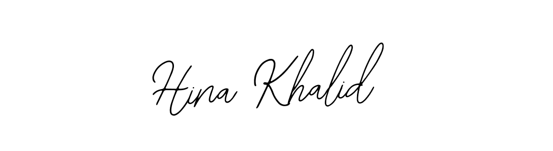Bearetta-2O07w is a professional signature style that is perfect for those who want to add a touch of class to their signature. It is also a great choice for those who want to make their signature more unique. Get Hina Khalid name to fancy signature for free. Hina Khalid signature style 12 images and pictures png