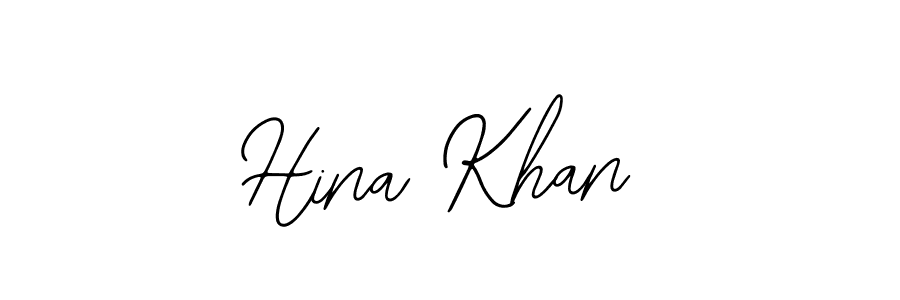 Design your own signature with our free online signature maker. With this signature software, you can create a handwritten (Bearetta-2O07w) signature for name Hina Khan. Hina Khan signature style 12 images and pictures png