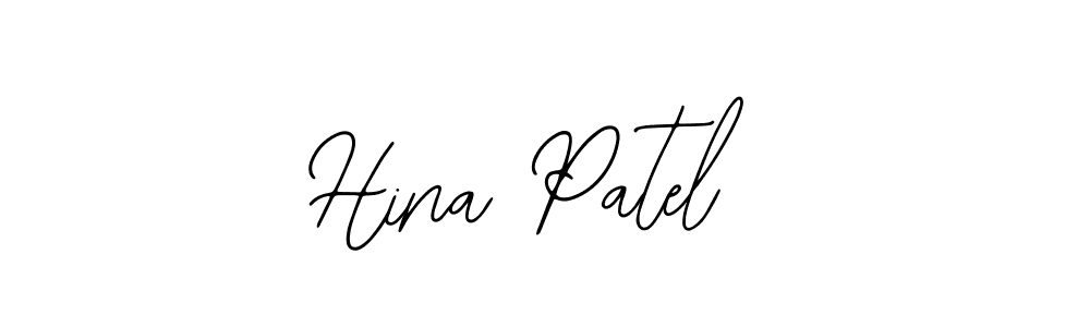 You should practise on your own different ways (Bearetta-2O07w) to write your name (Hina Patel) in signature. don't let someone else do it for you. Hina Patel signature style 12 images and pictures png