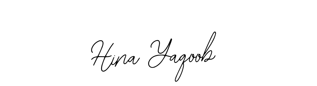 Bearetta-2O07w is a professional signature style that is perfect for those who want to add a touch of class to their signature. It is also a great choice for those who want to make their signature more unique. Get Hina Yaqoob name to fancy signature for free. Hina Yaqoob signature style 12 images and pictures png