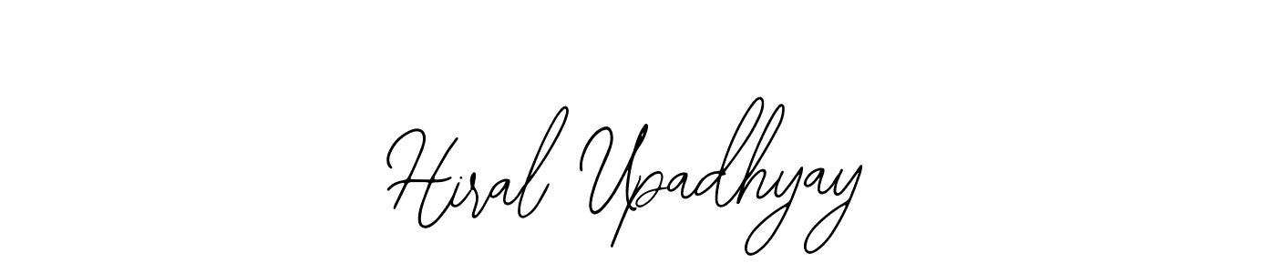 You should practise on your own different ways (Bearetta-2O07w) to write your name (Hiral Upadhyay) in signature. don't let someone else do it for you. Hiral Upadhyay signature style 12 images and pictures png