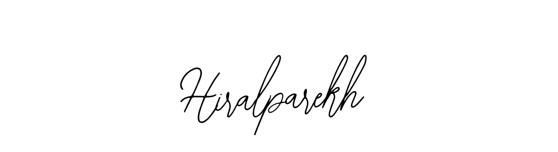 How to make Hiralparekh name signature. Use Bearetta-2O07w style for creating short signs online. This is the latest handwritten sign. Hiralparekh signature style 12 images and pictures png