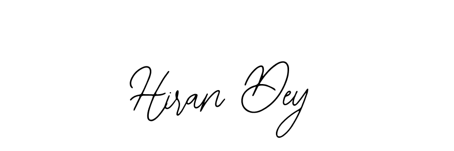 How to make Hiran Dey name signature. Use Bearetta-2O07w style for creating short signs online. This is the latest handwritten sign. Hiran Dey signature style 12 images and pictures png